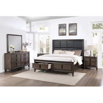 Ensemble de chambre à coucher avec rangement 5 pièces Kedisha Aetheria