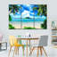 «Serene Beach Scene», reproduction d'art sur toile-553856325