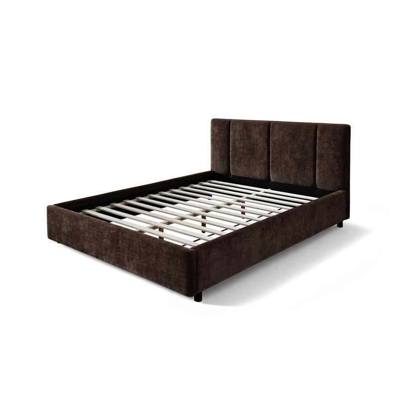 Ruthie Upholstered Bed, Queen, Brown