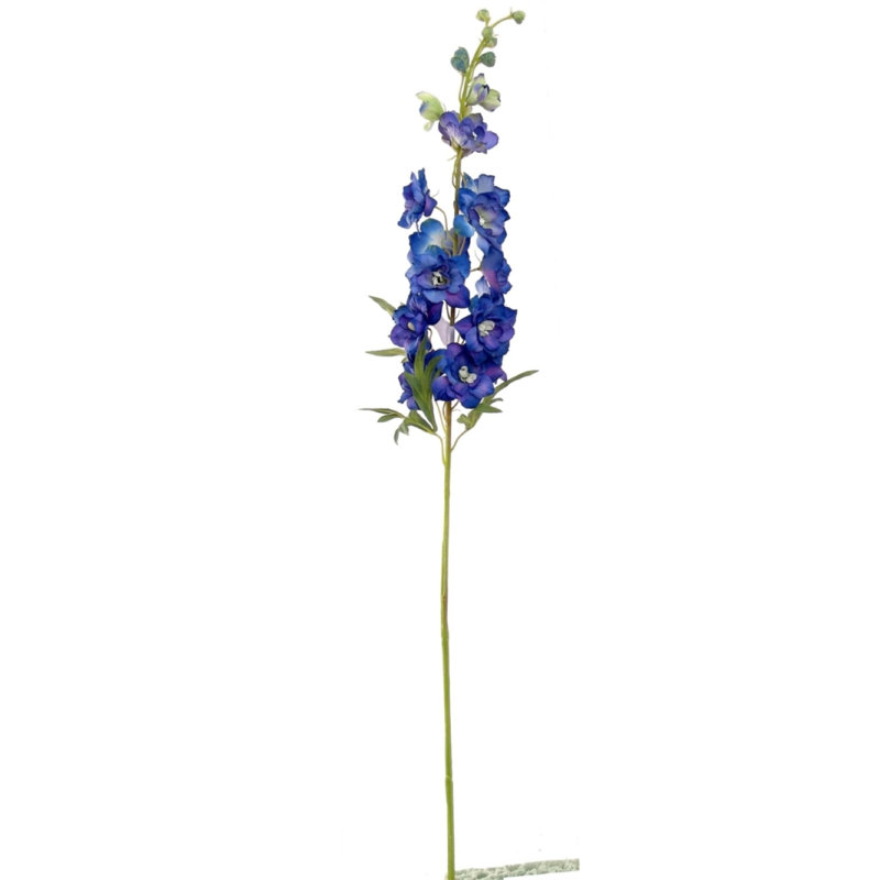 Tige Delphinium de 36,5 po de hauteur avec 16 têtes de fleurs réalistes, 12
