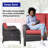 Schutt Wicker Rattan 5 Person Outdoor Seating Group with Fire Pit, Rocking Swivel Chairs, Sofa and Ottomans-1620390125-1665498701