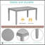 Ensemble de salle à manger de cuisine 6 pièces avec table rectangulaire en bois, 4 chaises rembourrées et un banc pour une assise confortable et une élégance moderne-656124120-656124121-656124122