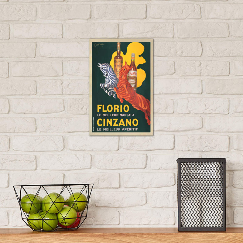 Florio E Cinzano, 1930 by Leonetto Cappiello - Wrapped Canvas Print, 20.32 cm H x 30.48 cm W