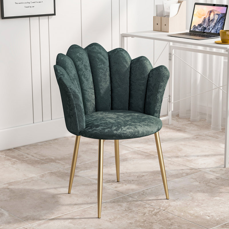 Velvet Swivel Side Chair, Green
