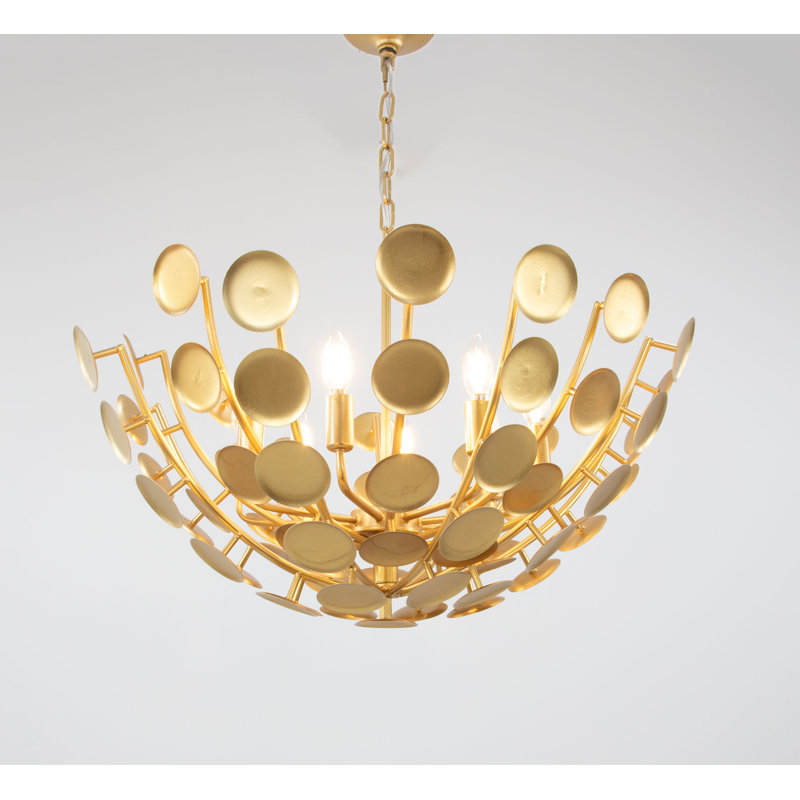 Abbey 8 - Light Chandelier, Soft Gold