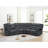 3-Piece Modern And Upholstered Soft Manual Reclining Sectional With Cupholders And Storage-108571437