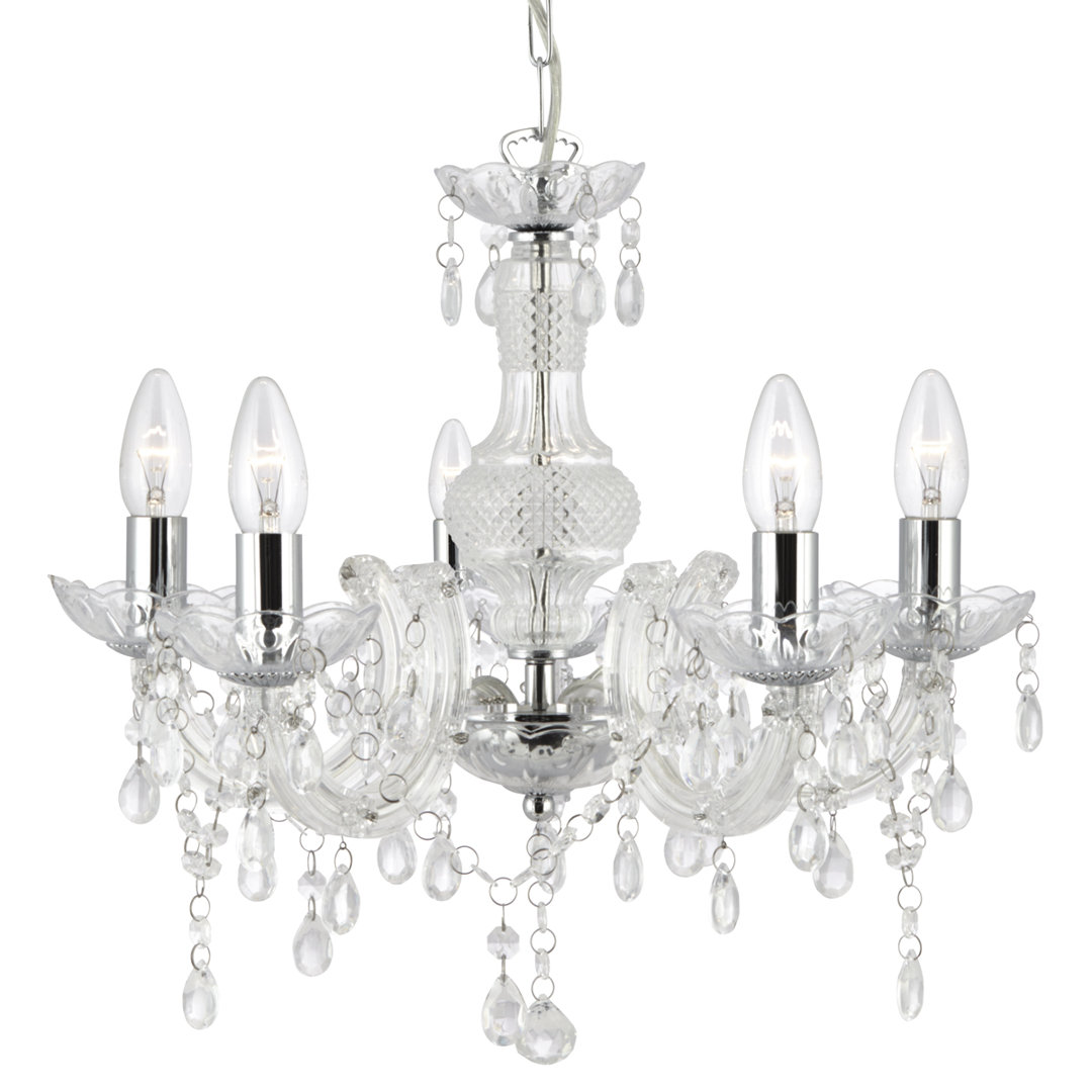 Kelly 5 - Light Candle Style Chandelier