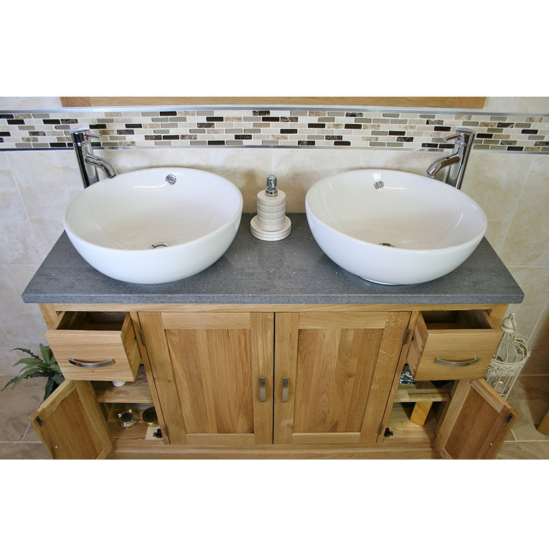 Stephany 1230mm Bathroom Vanity with Vessel Ceramic Basin, Grey