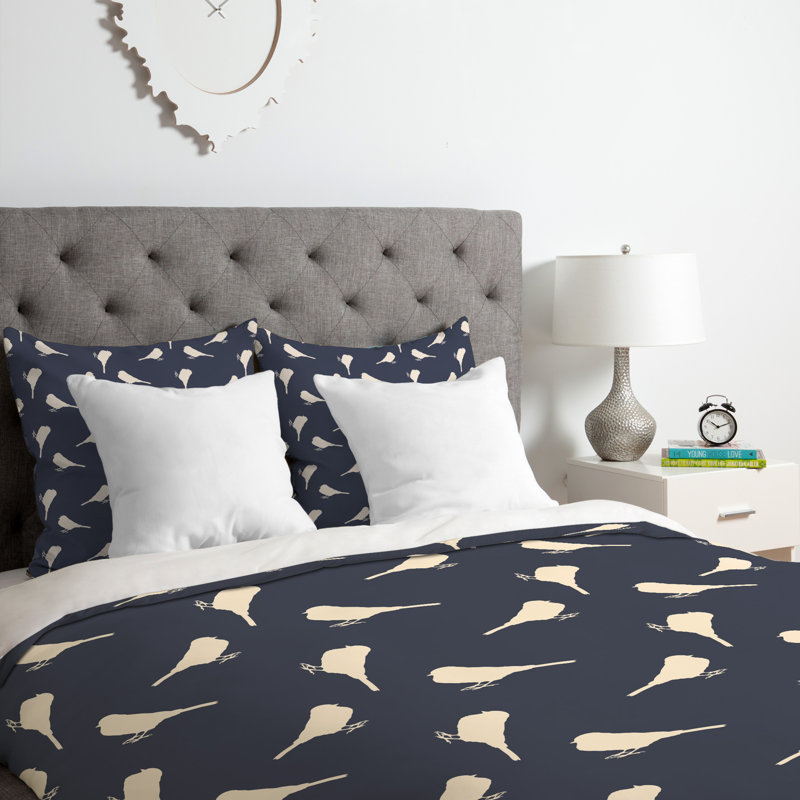 Ensemble de housse de couette Little Birdies, Housse de couette simple / simple TG et 1 taie dé