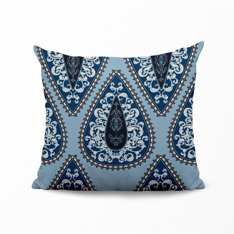 Housse et insert de coussin décoratif en polyester, L 19 po x H 19 po, Bleu