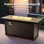Ensemble modulaire de patio 13 pièces avec chaises berçantes pivotantes Carolle, ensemble de revêtement en osier de rotin avec table basse rougeoyante, ensemble de canapé d'extérieur avec foyer pour terrasse extérieure-2014452039