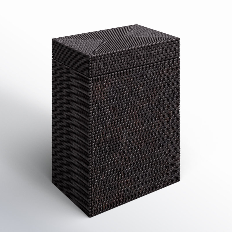 Hand Woven Laundry Hamper, Tudor Black