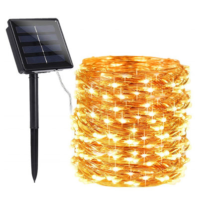 Guirlande de lumières solaires filaires imperméables