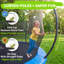 Trampoline d'extérieur 10 pi avec enceinte - structure en fer robuste, capacité de 450 lb, poteaux de sécurité courbés et pieds en forme de U pour la cour-130524638