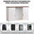 53.2" L Modern Fluted Coffee Bar Cabinet with Fridge Space & Wine Storage-1605050107