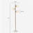 3-bulb floor lamp, with marble base
