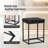 Tuckerman Industrial Bar Stools Set - Rust Steel Frame with Foam Cushions & Anti-Slip Pads-1446983338-1452970214