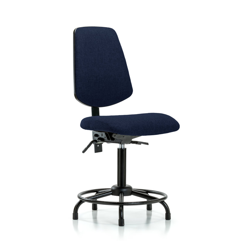 Mavis Drafting Chair, Included, Navy, Glides