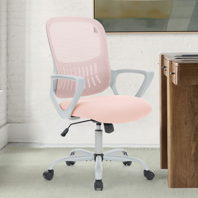 Ergonomic Mesh Task Chair(Set  Of 4), Pink