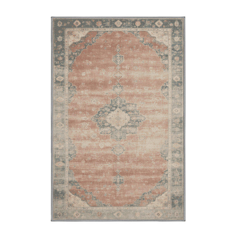 Machine Washable Overdyed Gray Area Rug, Rectangle 5' x 7'