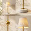 Lampe de table à DEL sans fil de 17,5 po - rechargeable et à intensité variable avec ampoule magnétique amovible, base en marbre, finition laiton, - lumière d'appoint luxueuse abordable pour chambre à coucher, bar, restaurant, décor urbain