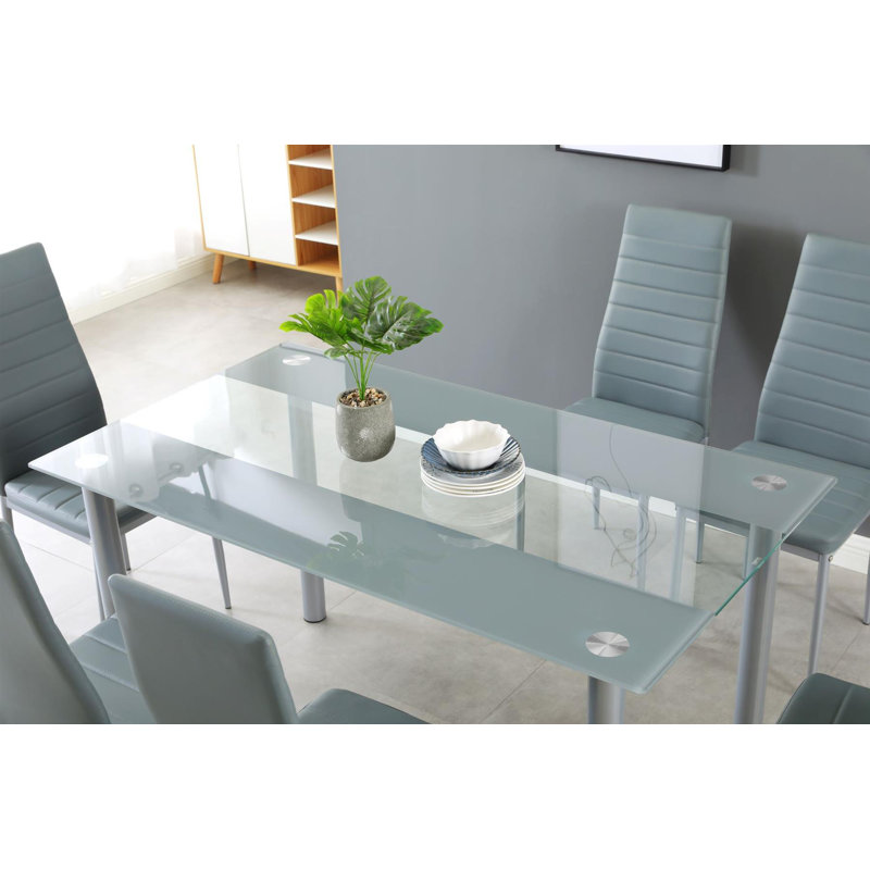 Metal Dining Table, 75 cm H x 120 cm W x 70 cm D