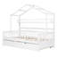 Lit en bois avec couchette et tablettes de rangement-203260629