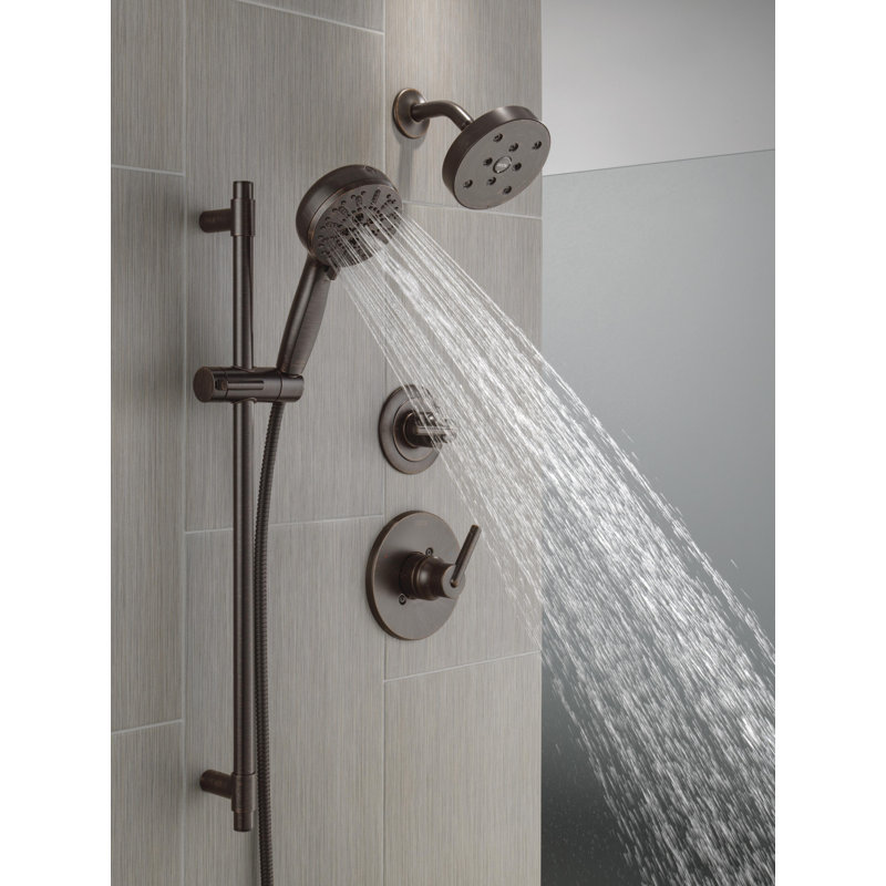 Douche à main à 7 jets avec barre coulissante ProClean, douche à main avec jet à haute pression, Bronze vénitien