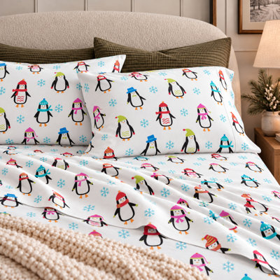 Ensemble de draps de Noël 100% flanelle de coton turc