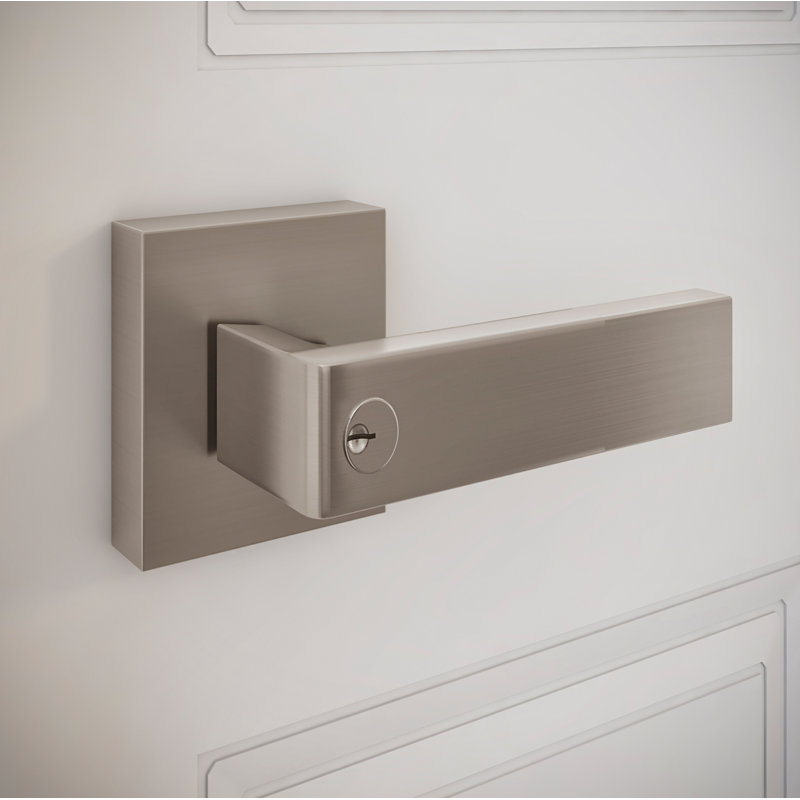 Levier de porte Karsen avec rosette Karsen, Nickel satiné