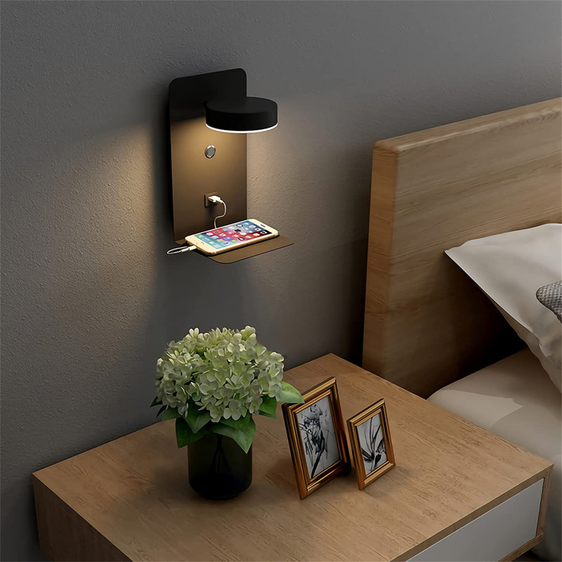 LED Flush Mounted Sconce, Black