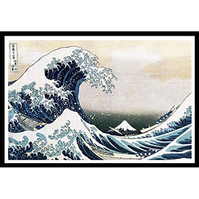 « the great wave off kanagawa 1830 » par katsushika hokusai,, impression encadrée