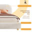 Upholstered Bed With Boucle Fabric-130530406