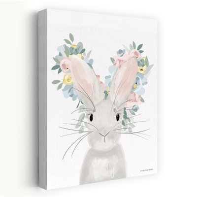 Art floral de lapin floral