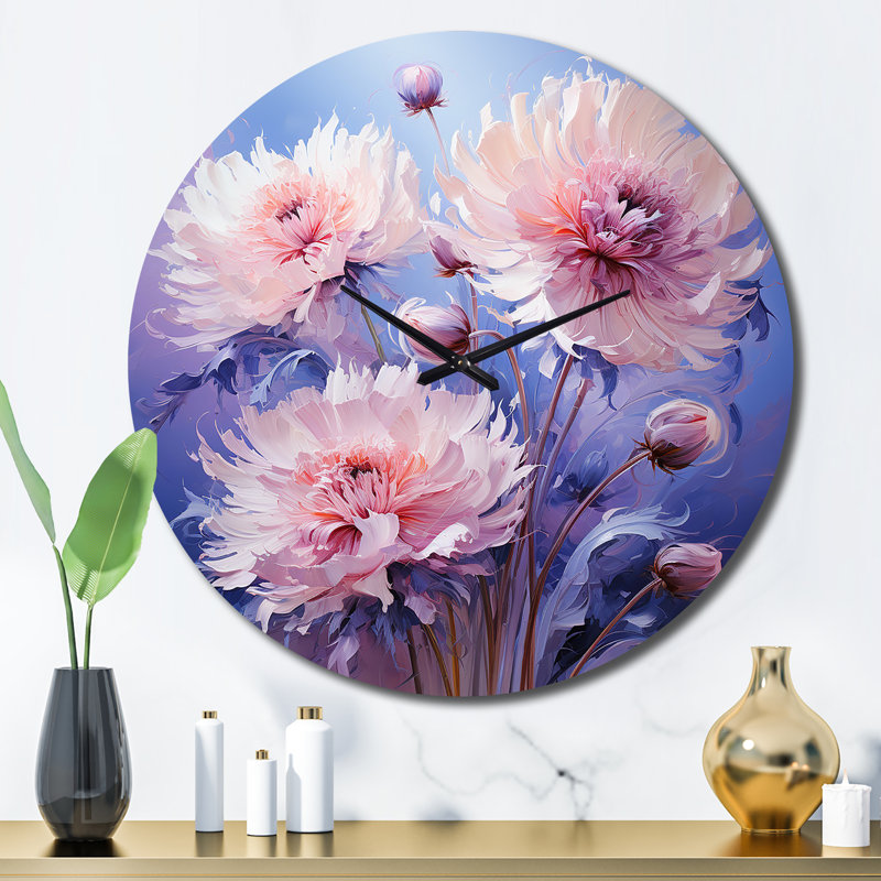 Cyprienne - Horloge murale florale, Grand