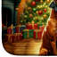 Tapis de vaisselle Rhodesian Ridgeback and Santa Claus