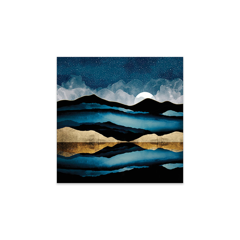 «Midnight Mountain» par Space Space Designs - impression sans cadre, H 36 po x l 36 po x P 0,25 po