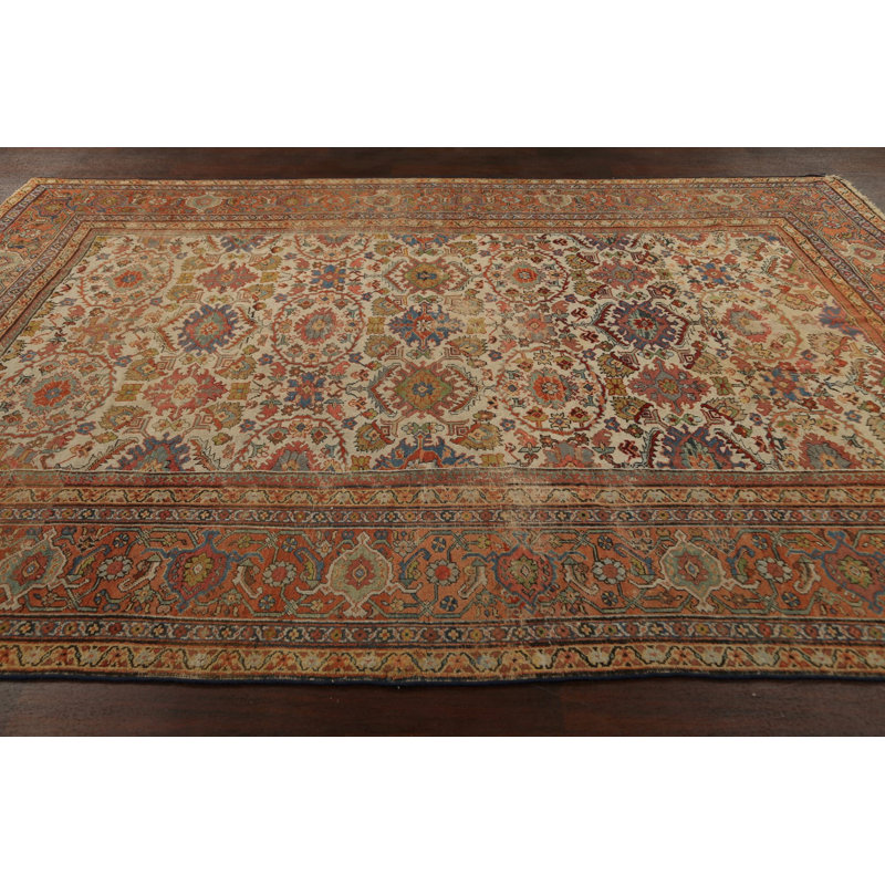 One-of-a-Kind 8'11" X 11'9" Before 1900 Wool Area Rug in