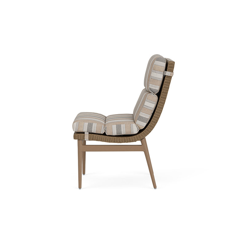 Cascade Outdoor Dining Side Chair, Purveyor Pewter, Fawn