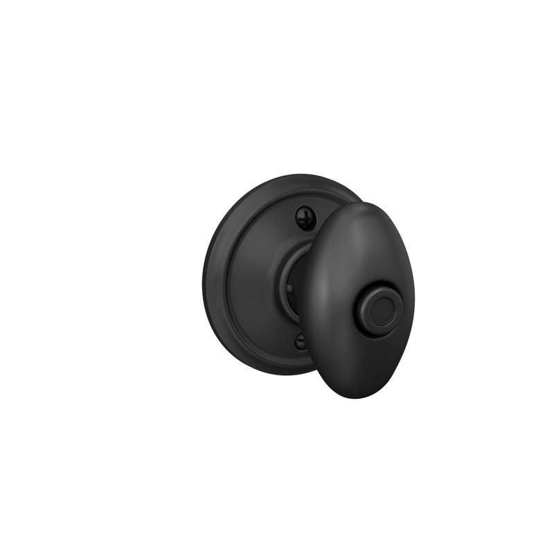 Siena Bed and Bath Lock Knob, Matte Black