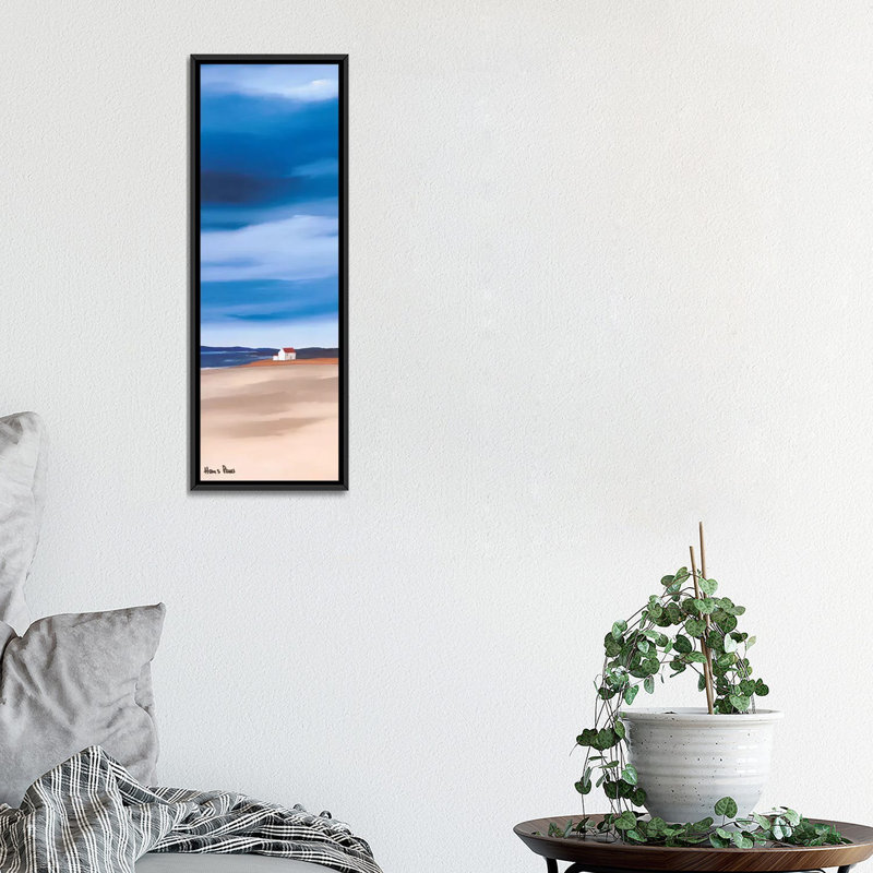 « blue sky i », impression sur toile, H 60 po x l 20 po x P 1,5 po, Cadre noir