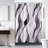 Lavender Pack of 1 Modern Abstract Striped Shower Curtain Set with Hooks-2110720343