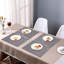 Ensemble de 8 napperons décoratifs en PVC Dec roses gris résistants à la chaleur-749859983