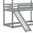 Bunk Bed with Roof, Slide and Ladder-93530029