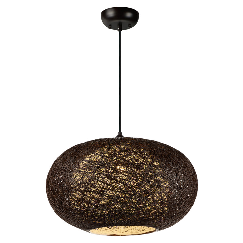 Singletary 1 - Light Chocolate Single Pendant, 33cm