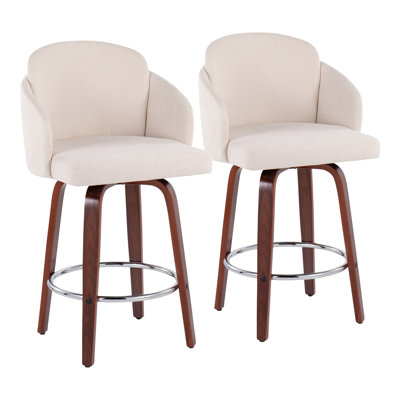 Violetta Swivel Upholstered Counter Stool