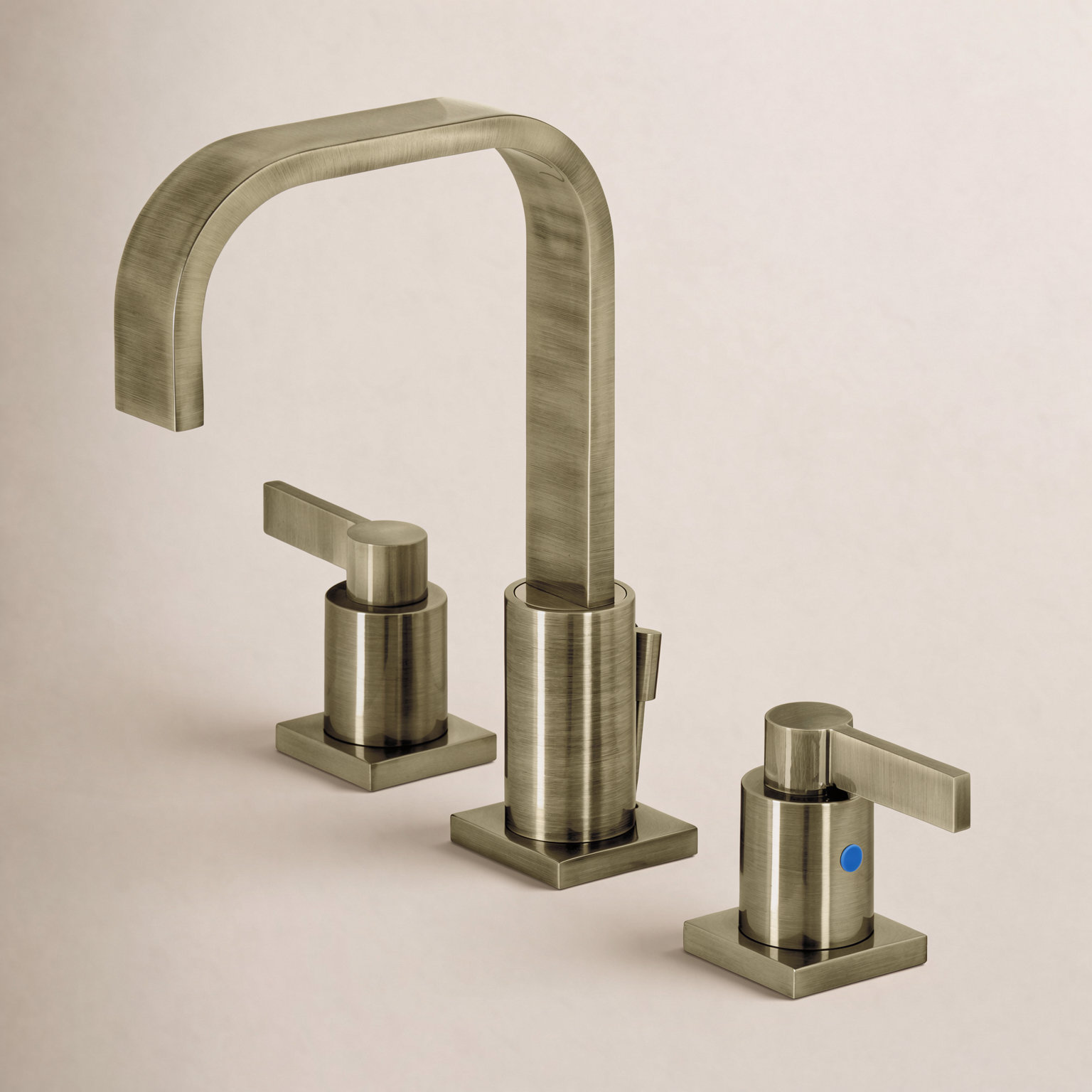 NuvoFusion Widespread Bathroom Faucet with Drain, Vintage Brass