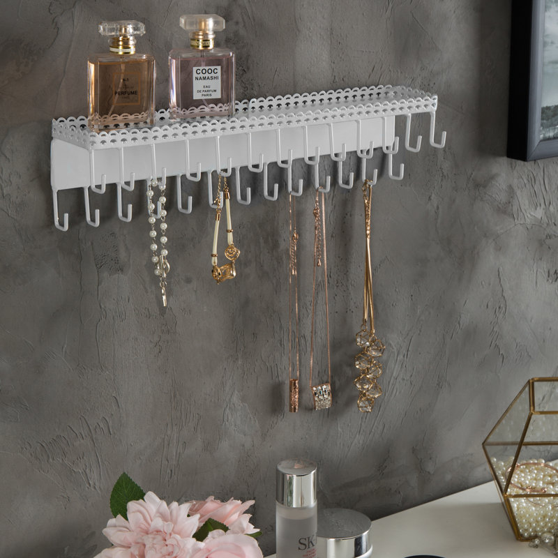 Lall Wall Mounted Jewellery Holder, White