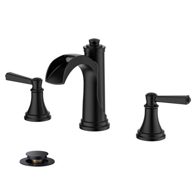 Widespread 2-handle Bathroom Faucet With Drain Assembly