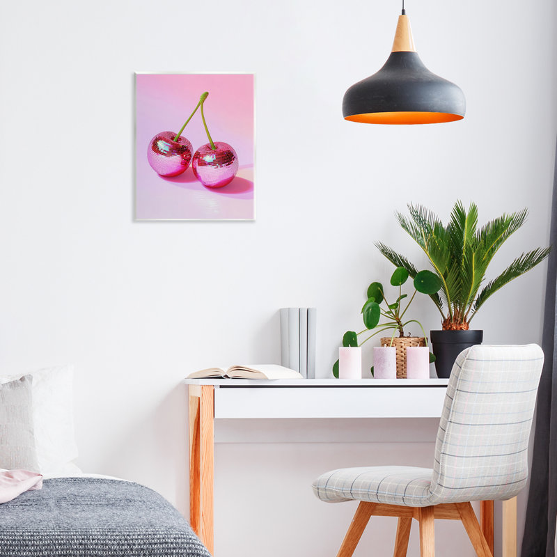 Pink Disco Cherries Wall Plaque, design by Creative Studio